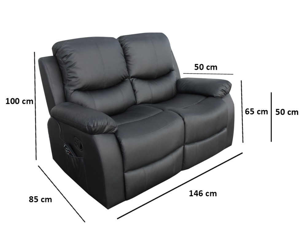 Sofa set 2 or 3 seat with integrated massage