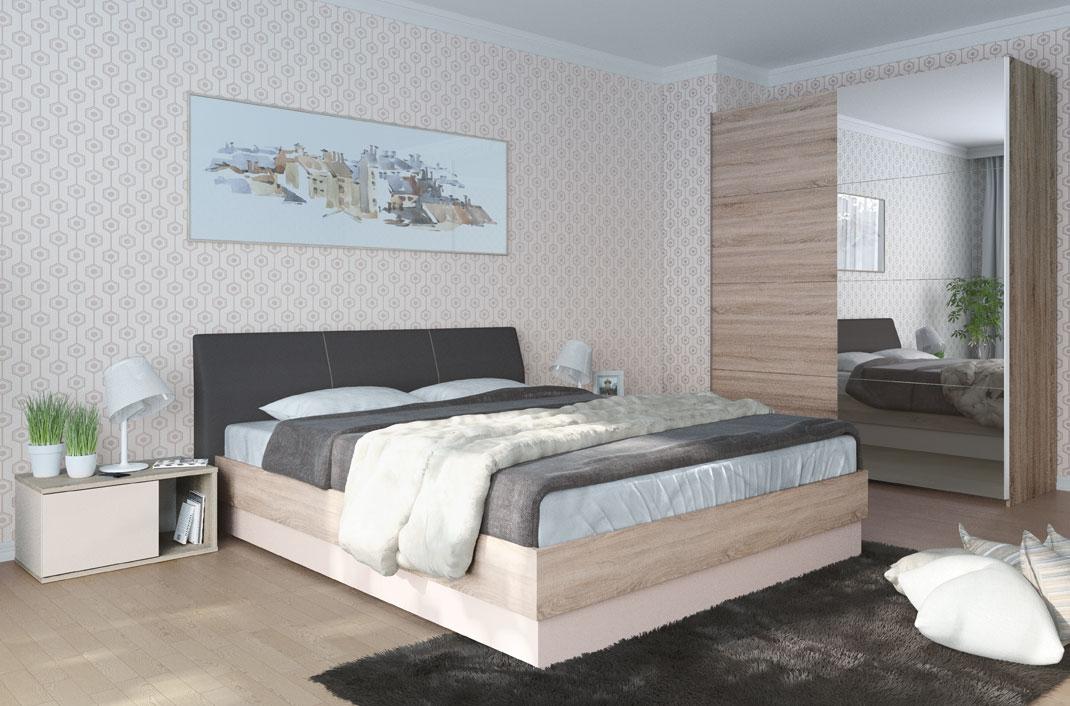(Български) Легло с тапицирана табла ФАВОРИТ | Мебели МОБ