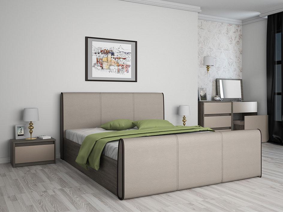 (Български) Легло с тапицирани детайли МЕДЕА | Мебели МОБ