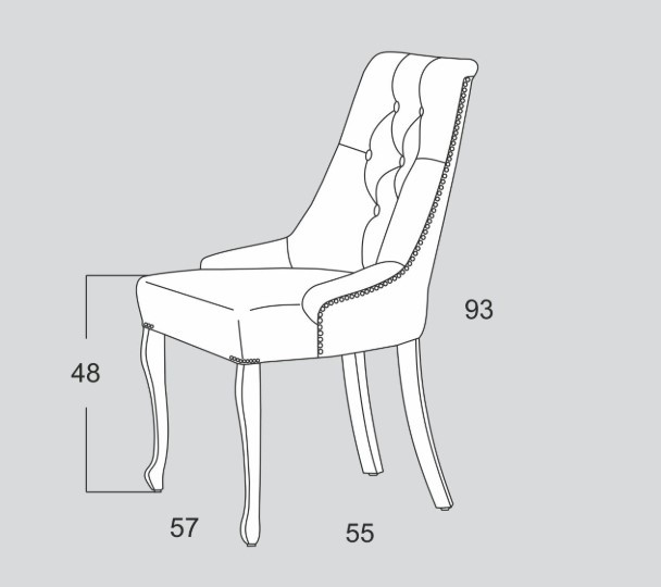 (Български) Трапезен стол — кресло «Лукс’ — с подлакътник