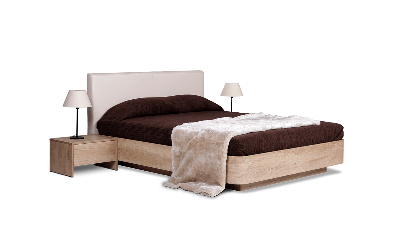Легло със заоблени ръбове Бианка + Мемори матрак Anatomic Visco 18cm