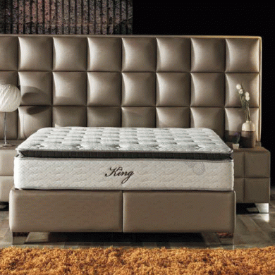 (Български) Луксозно тапицирано легло King Smart Set